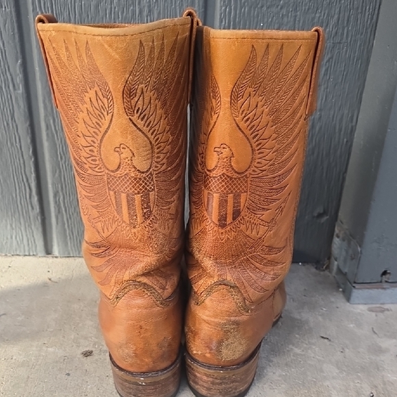 Men's Brown Leather Boots - Picture 5 of 8